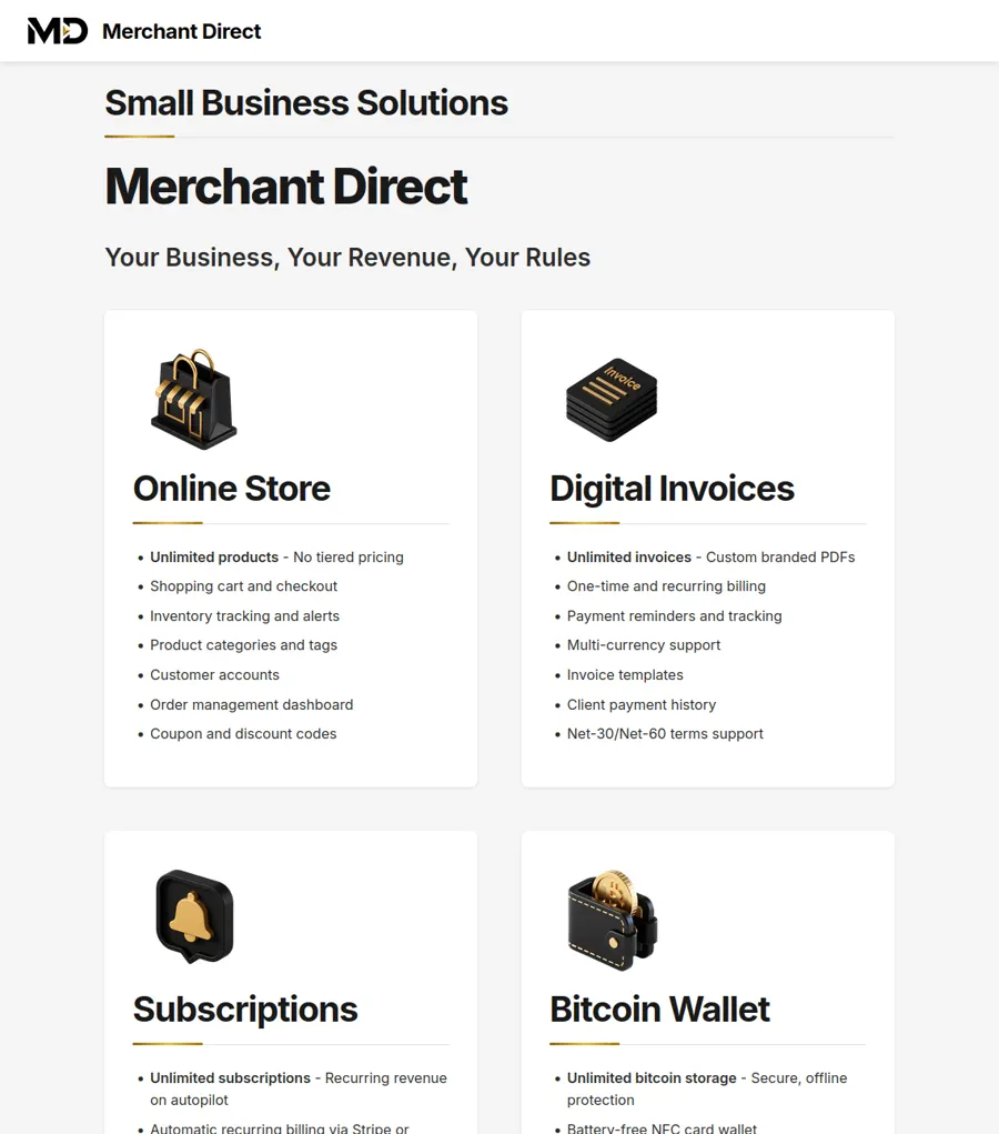 Merchant Direct — Screenshot 2